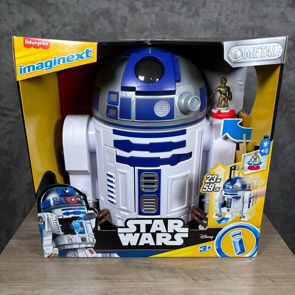 Fisher-Price Imaginext iMetal Star Wars R2-D2 w/ C-3PO Figure - Picture 1 of 6